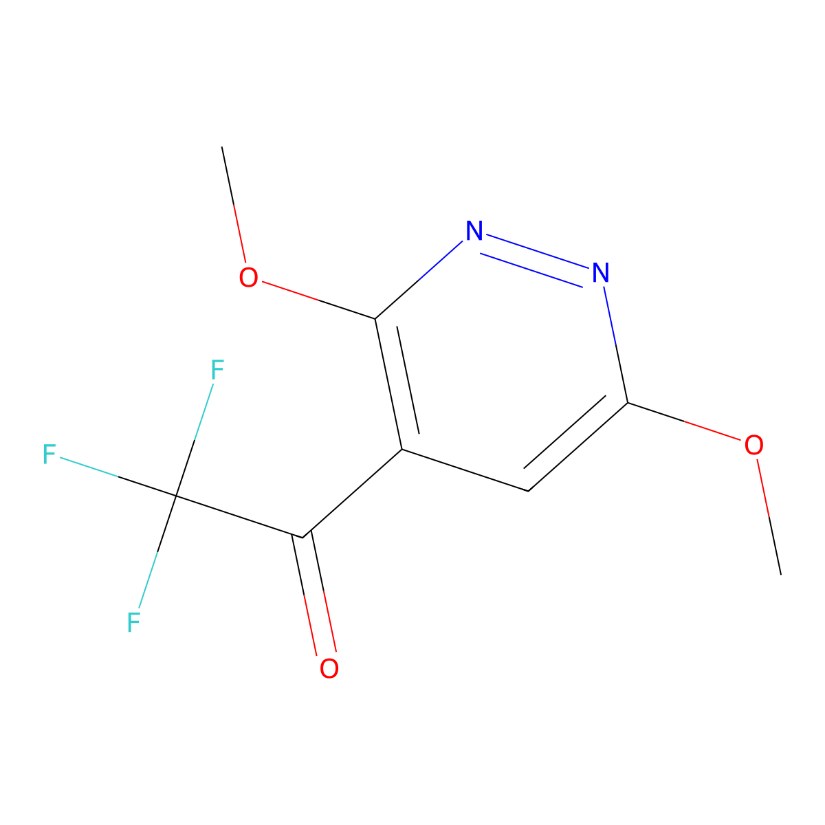 1-(3,6-Dimethoxypyridazin-4-yl)-2,2,2-trifluoroethanone molecular structure, CAS 2355652-50-3