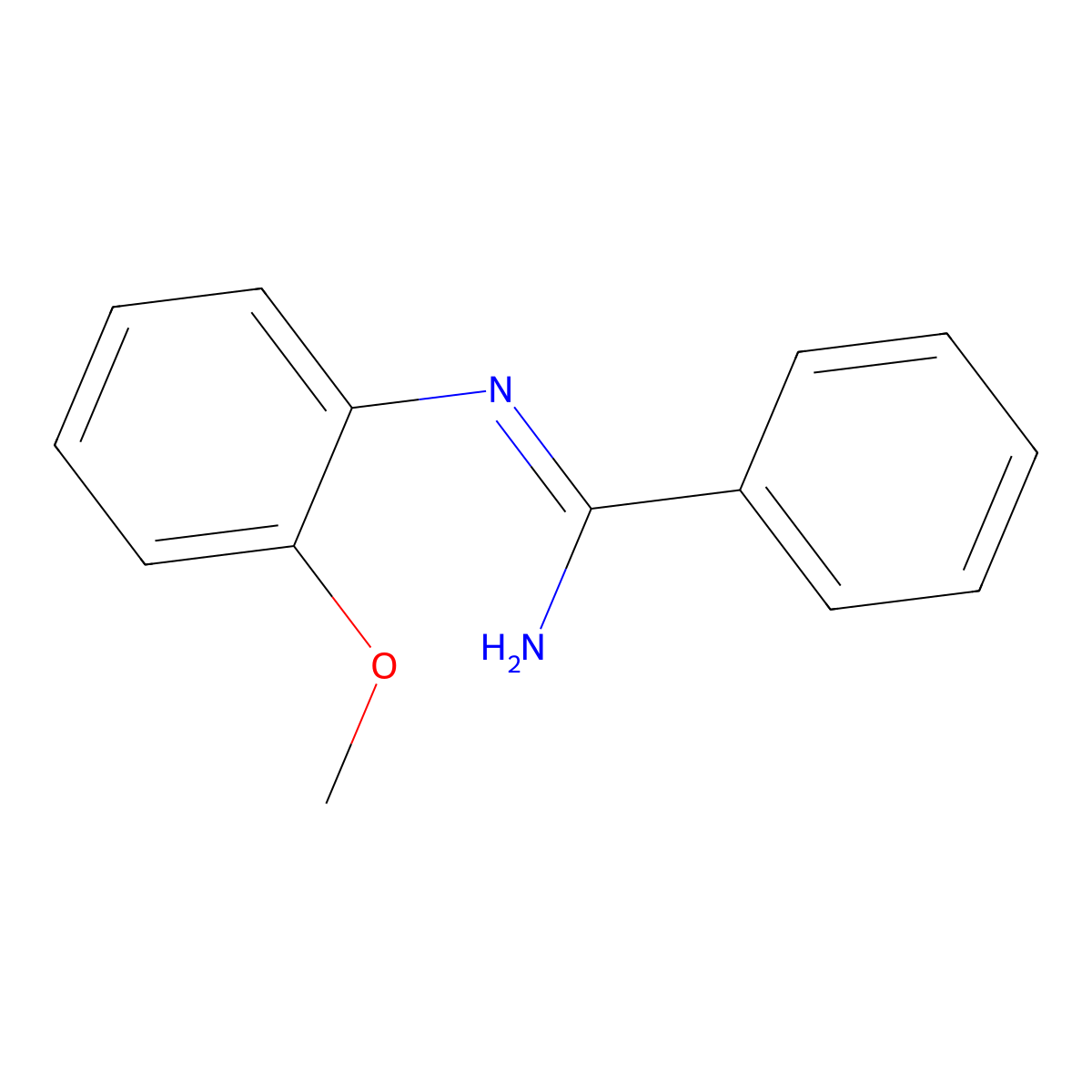 Benzamidine, N-(o-methoxyphenyl)- molecular structure, CAS 23557-77-9