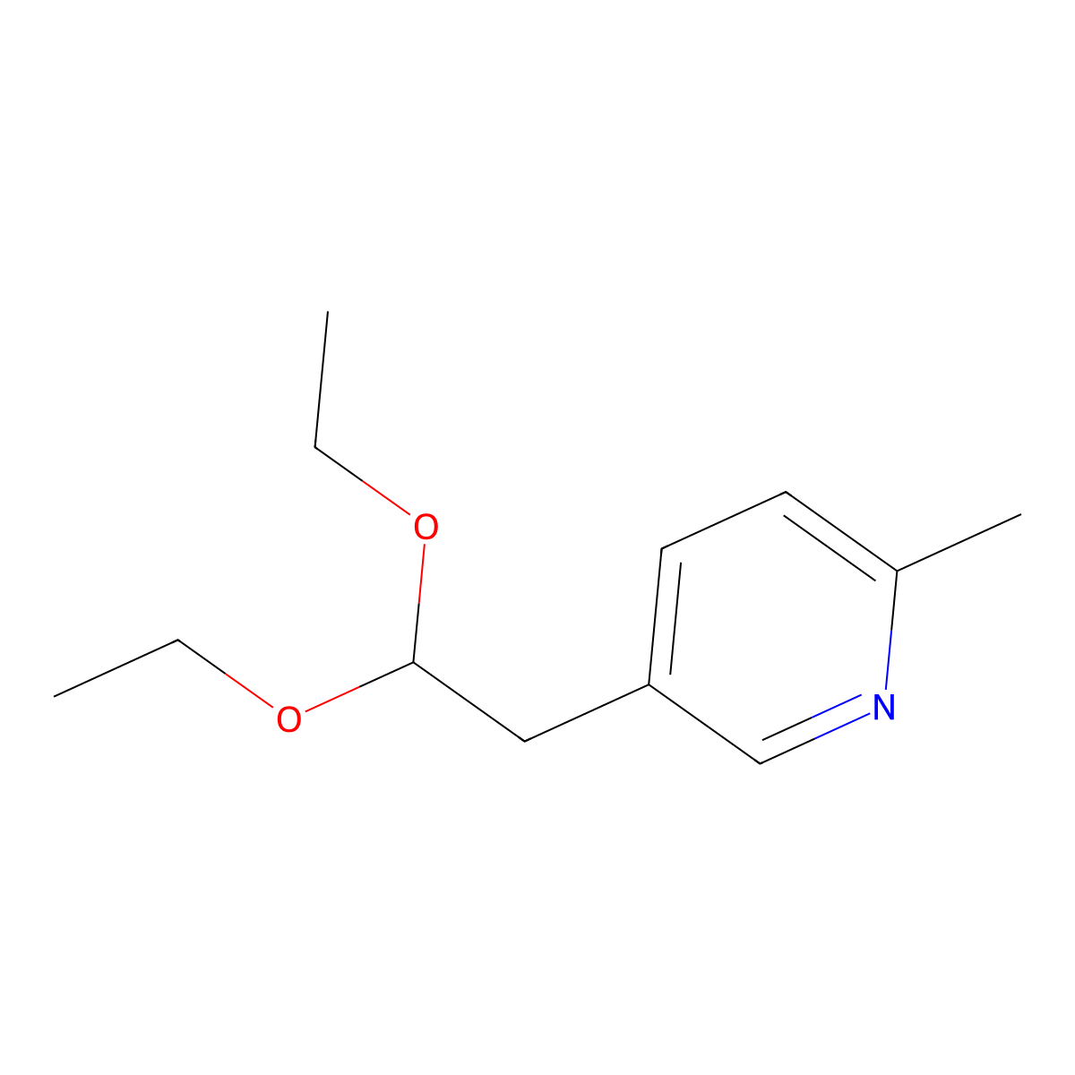 5-(2,2-Diethoxyethyl)-2-methylpyridine molecular structure, CAS 2355726-89-3