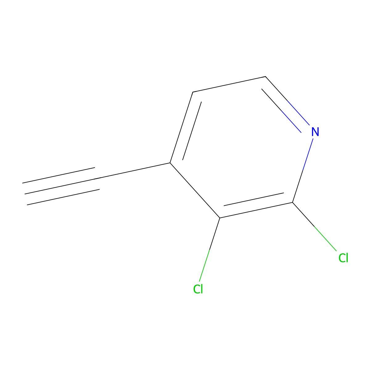 2,3-Dichloro-4-ethynylpyridine molecular structure, CAS 2355744-24-8