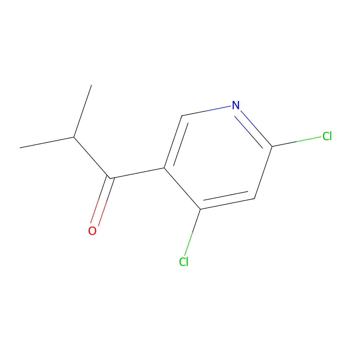 1-(4,6-Dichloro-3-pyridyl)-2-methyl-1-propanone molecular structure, CAS 2355769-48-9