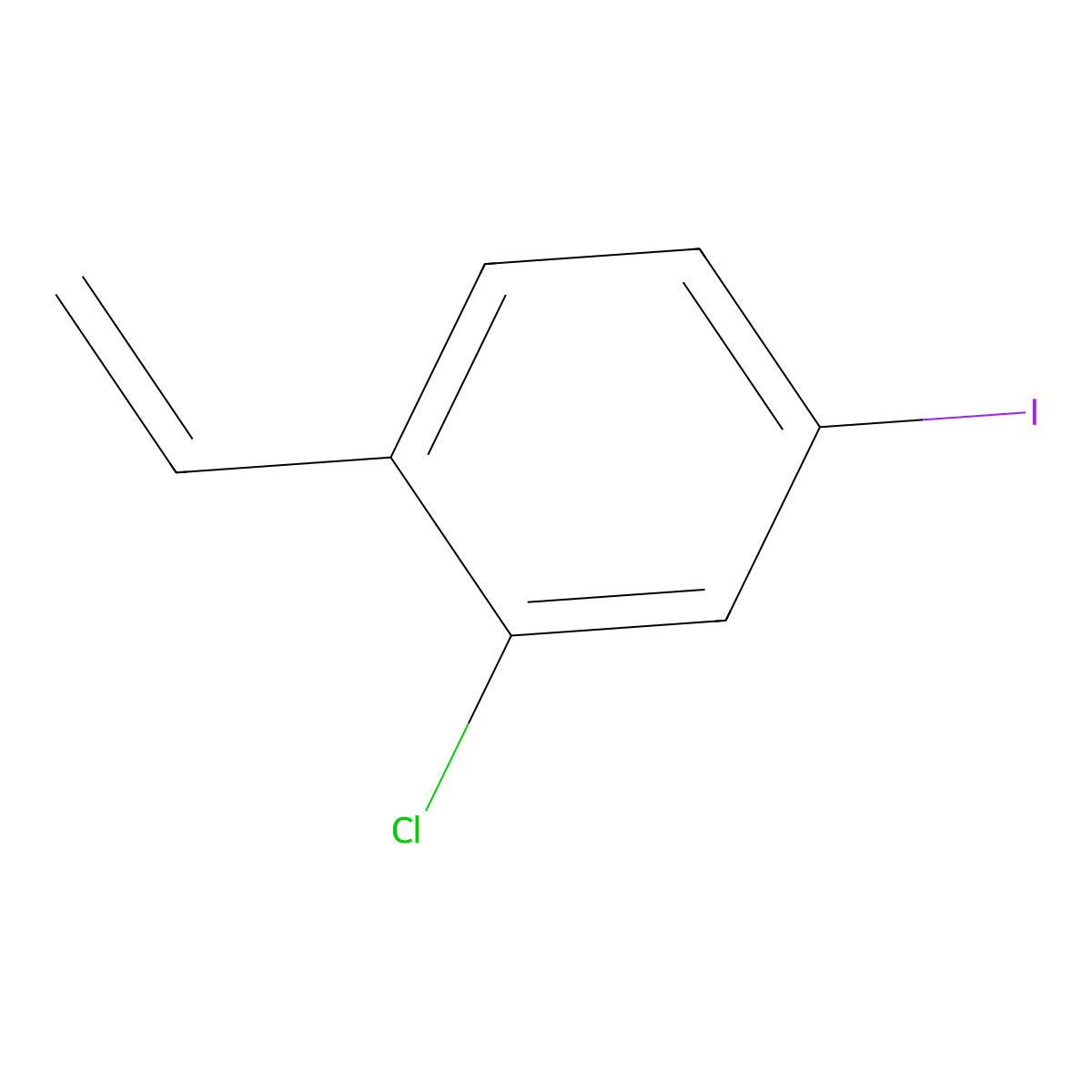 2-Chloro-1-ethenyl-4-iodobenzene molecular structure, CAS 2355779-30-3