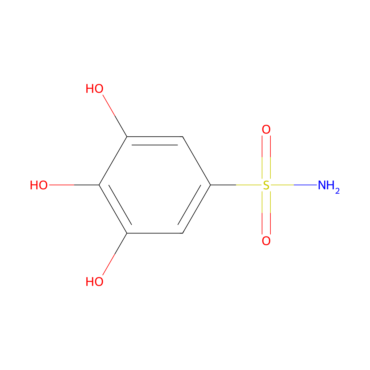 3,4,5-Trihydroxybenzene-1-sulfonamide molecular structure, CAS 2355804-35-0