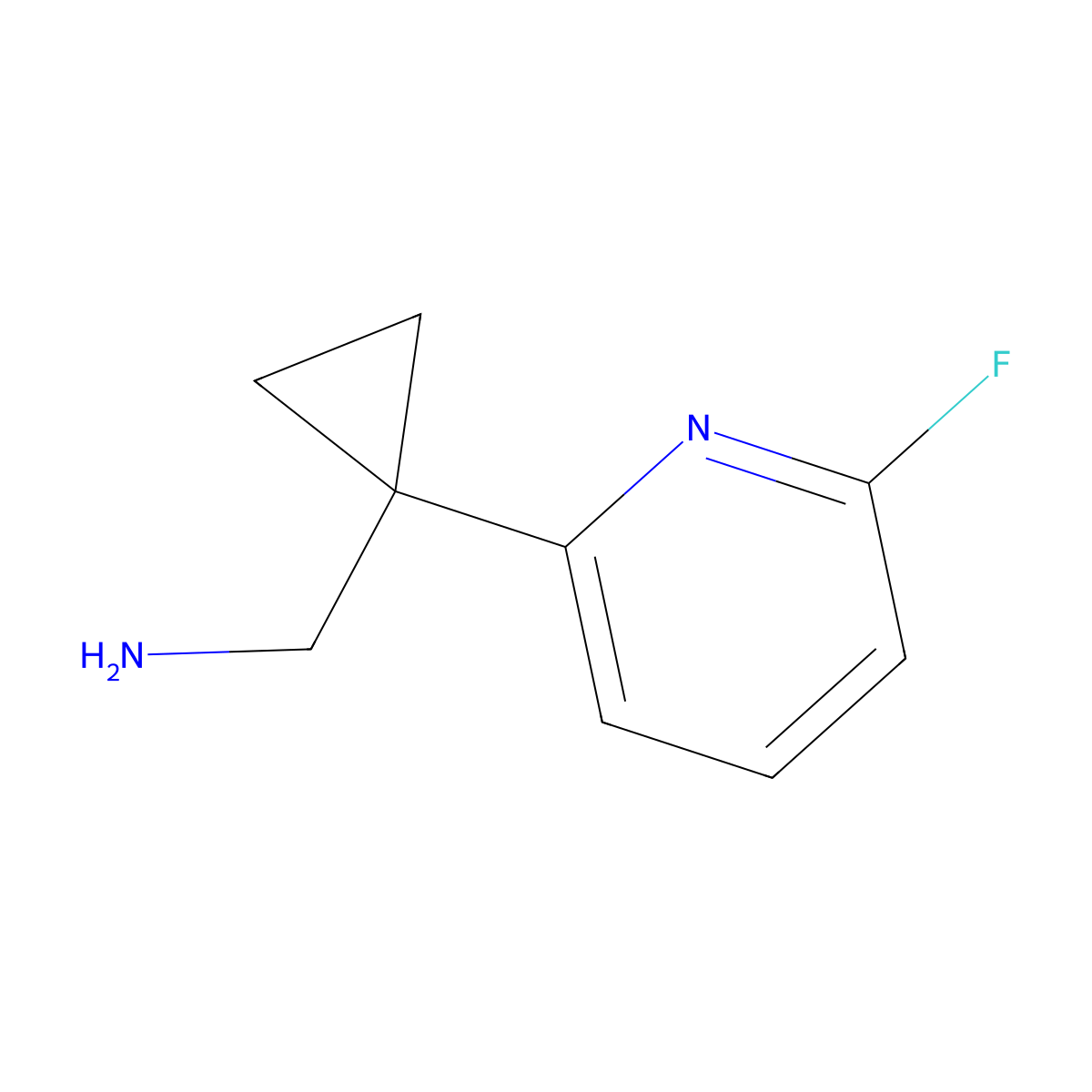 1-(1-(6-Fluoropyridin-2-yl)cyclopropyl)methanamine molecular structure, CAS 2355828-09-8
