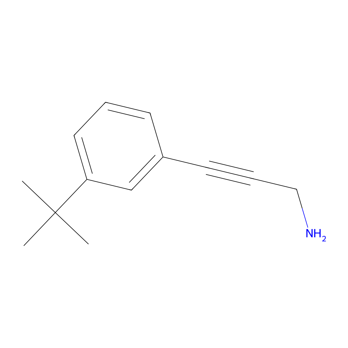 3-(3-Tert-butylphenyl)prop-2-yn-1-amine molecular structure, CAS 2355887-81-7