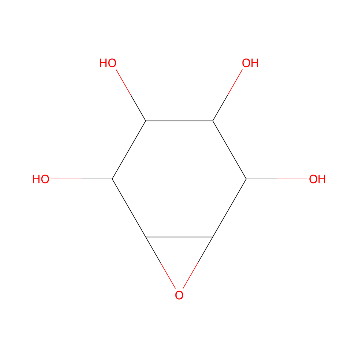 7-Oxabicyclo(4.1.0)heptane-2,3,4,5-tetrol molecular structure, CAS 23559-36-6
