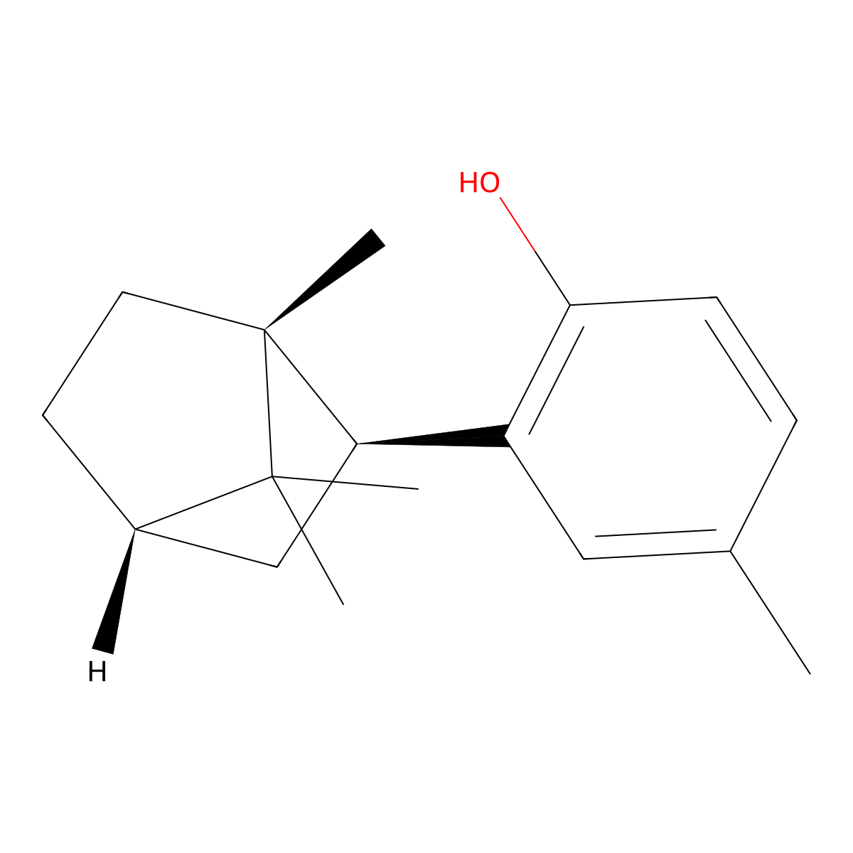 exo-2-(1,7,7-Trimethylbicyclo(2.2.1)hept-2-yl)-p-cresol molecular structure, CAS 23559-40-2