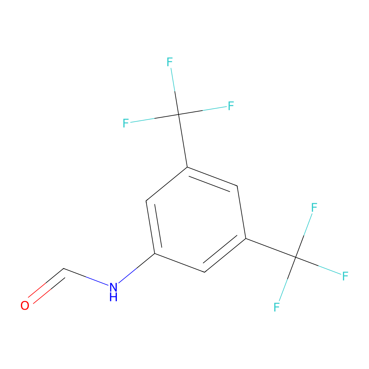 N-[3,5-bis(trifluoromethyl)phenyl]formamide molecular structure, CAS 2356-36-7