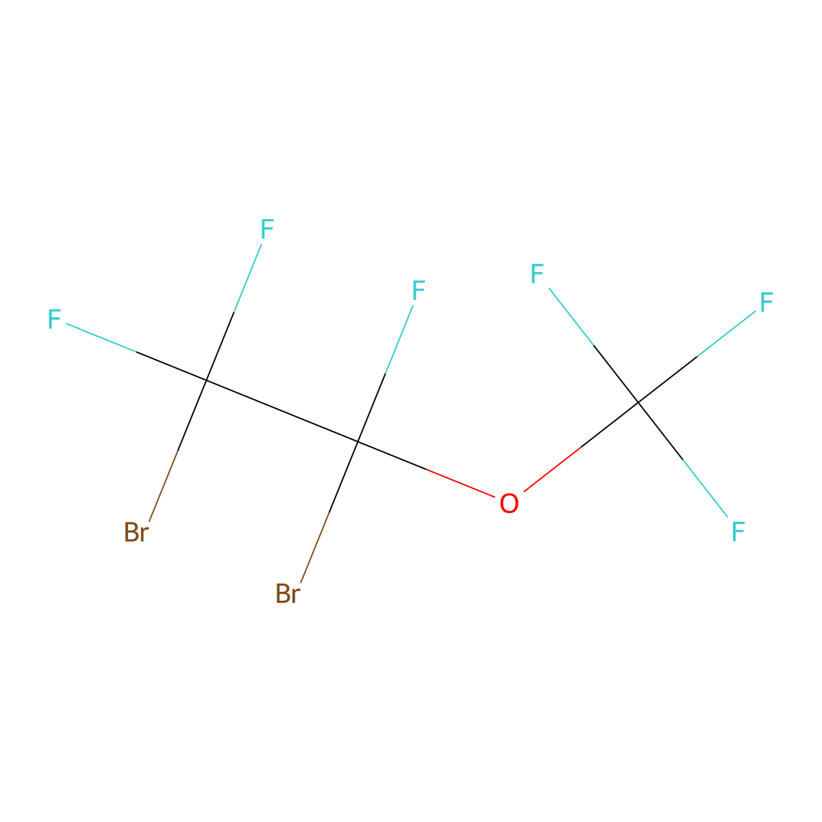 1,2-Dibromotrifluoroethyl trifluoromethyl ether molecular structure, CAS 2356-57-2