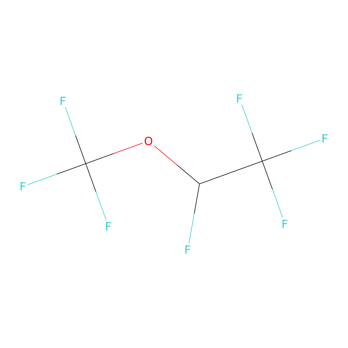 1,1,1,2-Tetrafluoro-2-(trifluoromethoxy)ethane molecular structure, CAS 2356-62-9