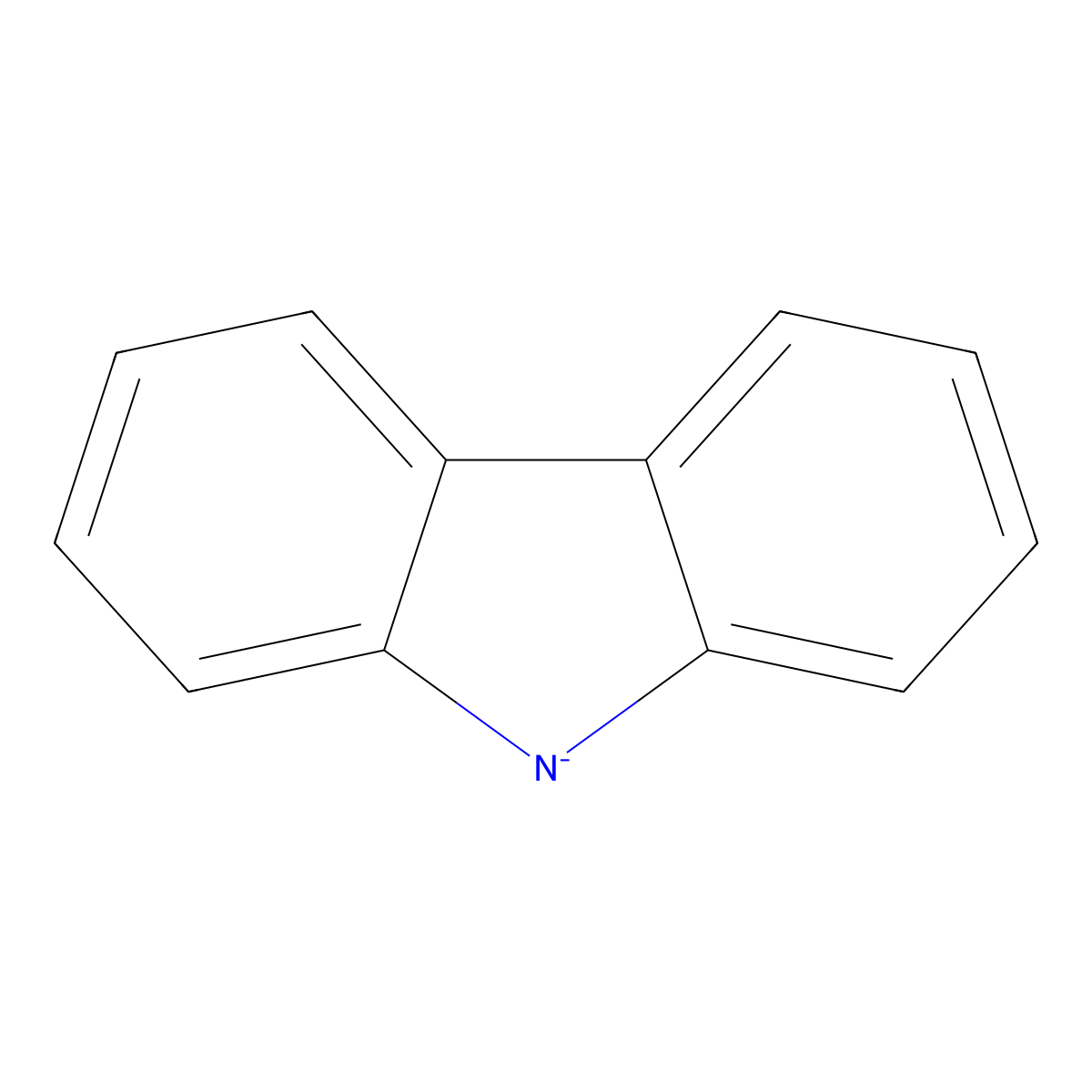 9H-Carbazole, ion(1-) molecular structure, CAS 23560-25-0