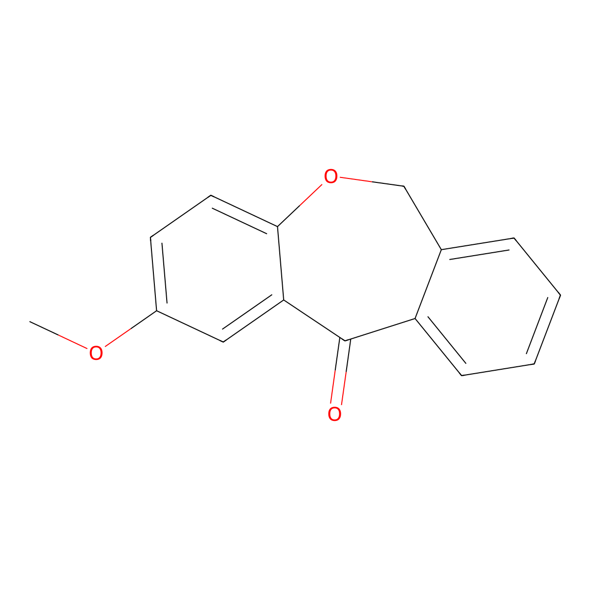 2-methoxydibenzo[b,e]oxepin-11(6H)-one molecular structure, CAS 23560-67-0