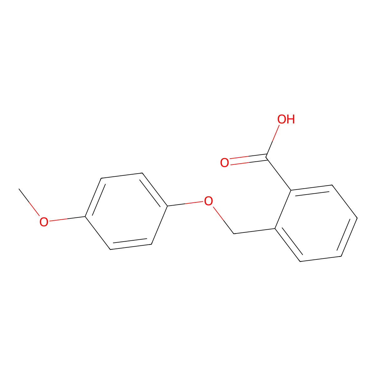 2-[(4-methoxyphenoxy)methyl]benzoic Acid molecular structure, CAS 23560-68-1