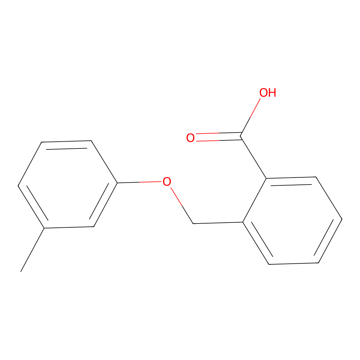 2-[(3-Methylphenoxy)methyl]benzoic acid molecular structure, CAS 23560-73-8