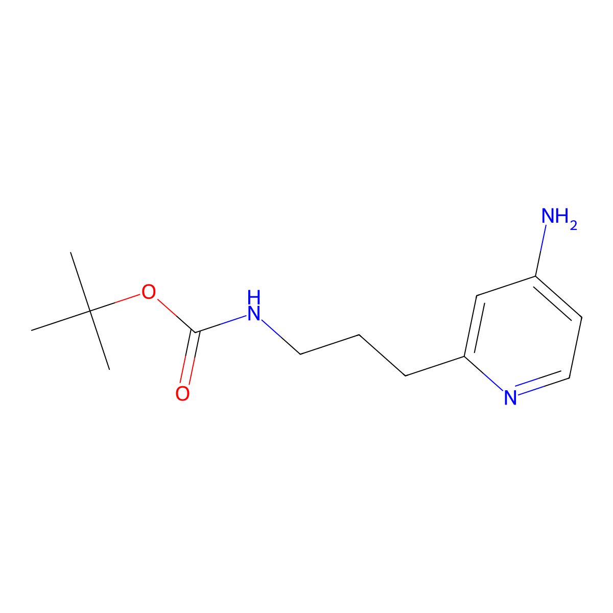 tert-butyl N-[3-(4-aminopyridin-2-yl)propyl]carbamate molecular structure, CAS 2356062-73-0