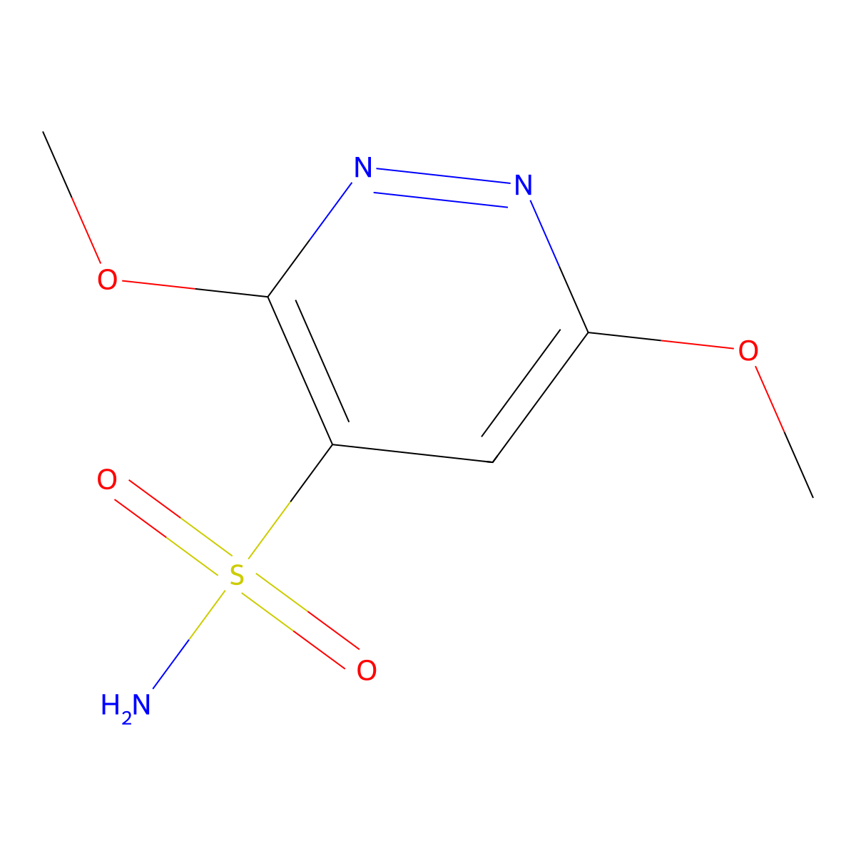 3,6-Dimethoxypyridazine-4-sulfonamide molecular structure, CAS 2356084-46-1