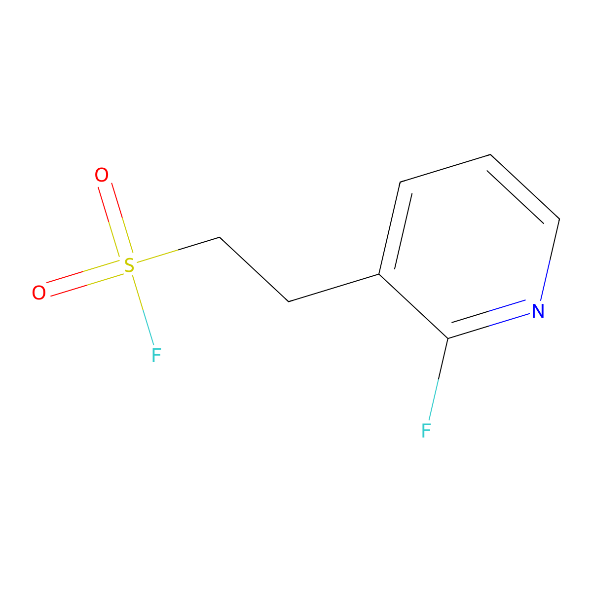 2-(2-Fluoropyridin-3-yl)ethane-1-sulfonylfluoride molecular structure, CAS 2356085-34-0