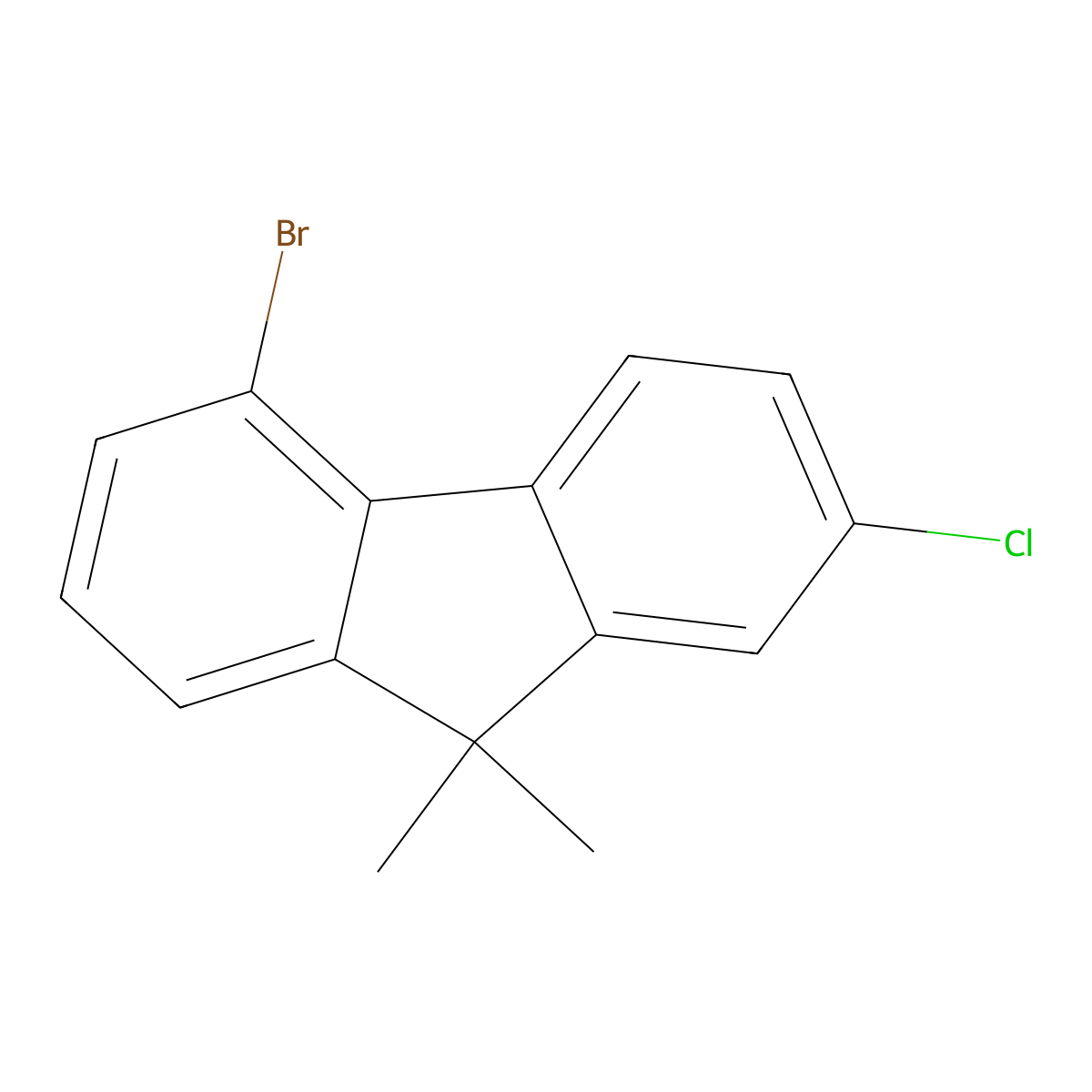 5-Bromo-2-chloro-9,9-dimethyl-9H-fluorene molecular structure, CAS 2356108-22-8