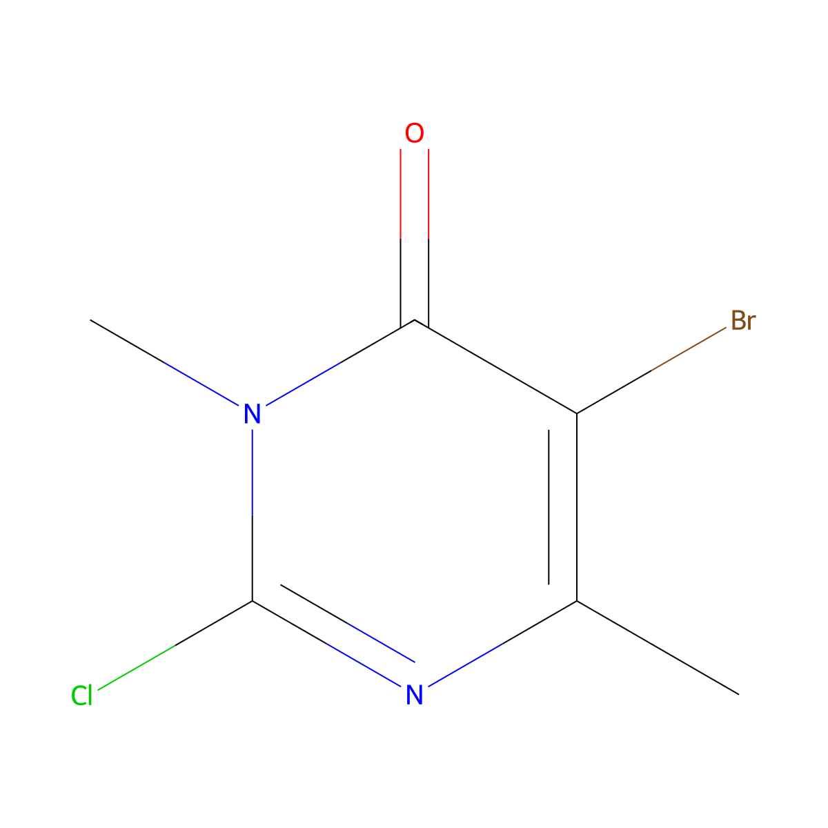 5-Bromo-2-chloro-3,6-dimethylpyrimidin-4(3H)-one molecular structure, CAS 2356116-04-4