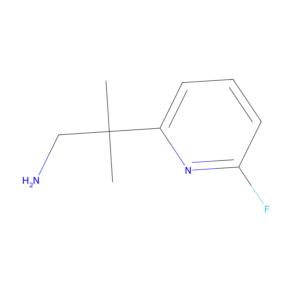 2-(6-Fluoropyridin-2-yl)-2-methylpropan-1-amine molecular structure, CAS 2356168-38-0