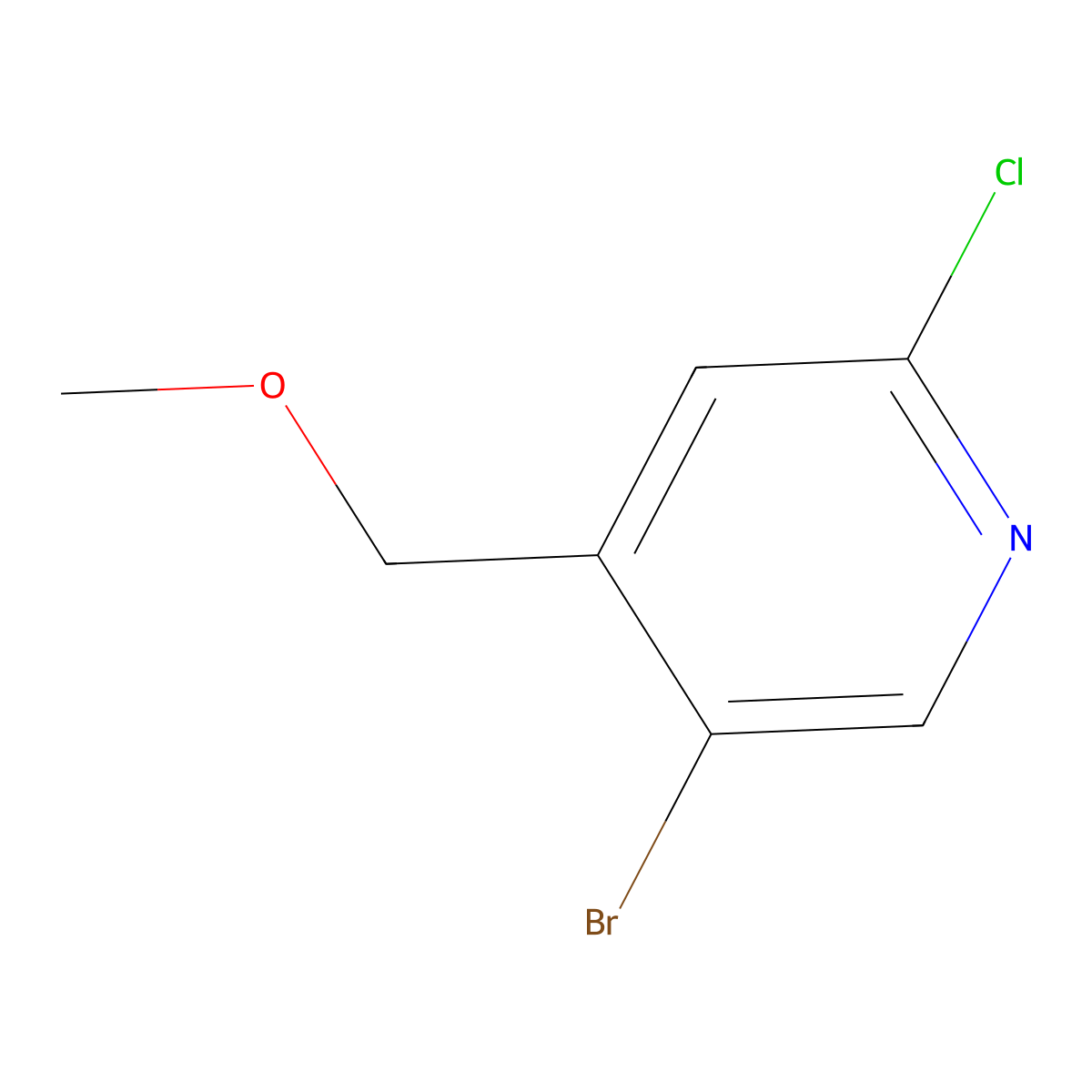 5-Bromo-2-chloro-4-(methoxymethyl)pyridine molecular structure, CAS 2356252-70-3