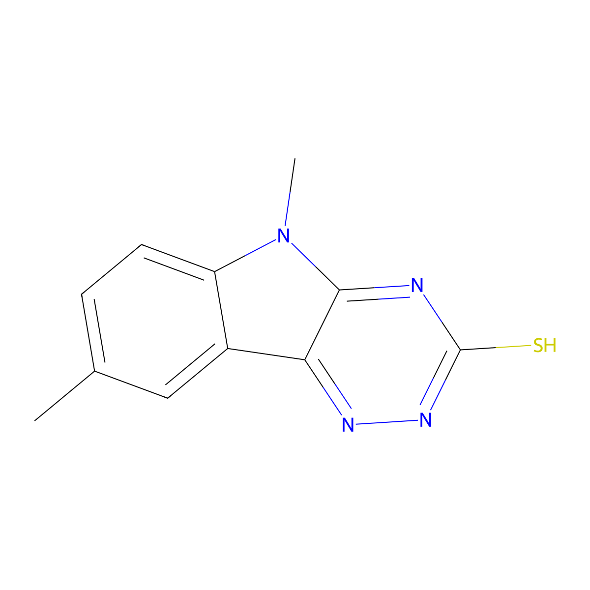 5,8-dimethyl-2H,3H,5H-[1,2,4]triazino[5,6-b]indole-3-thione molecular structure, CAS 23563-19-1