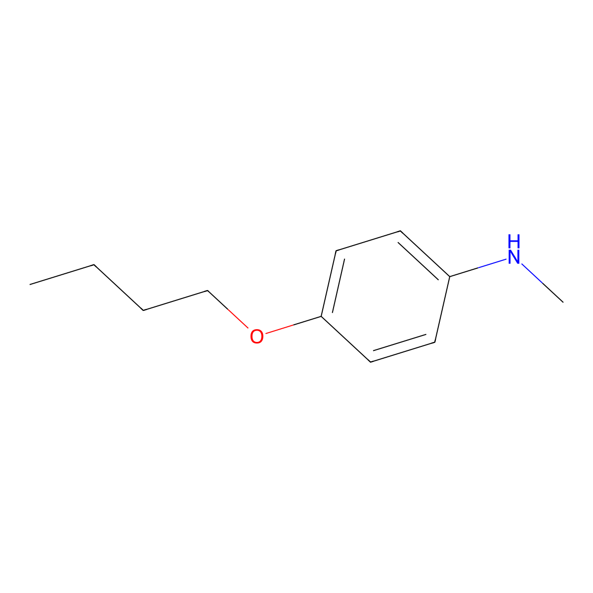 Aniline, p-butoxy-N-methyl- molecular structure, CAS 23563-27-1