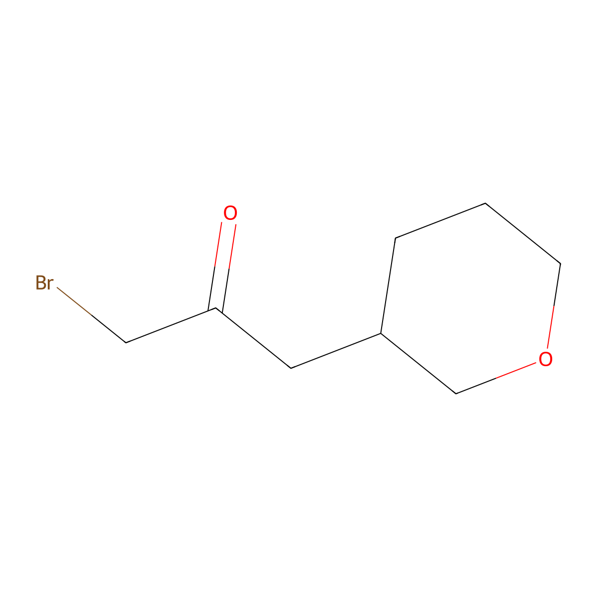 1-Bromo-3-(oxan-3-yl)propan-2-one molecular structure, CAS 2356481-52-0
