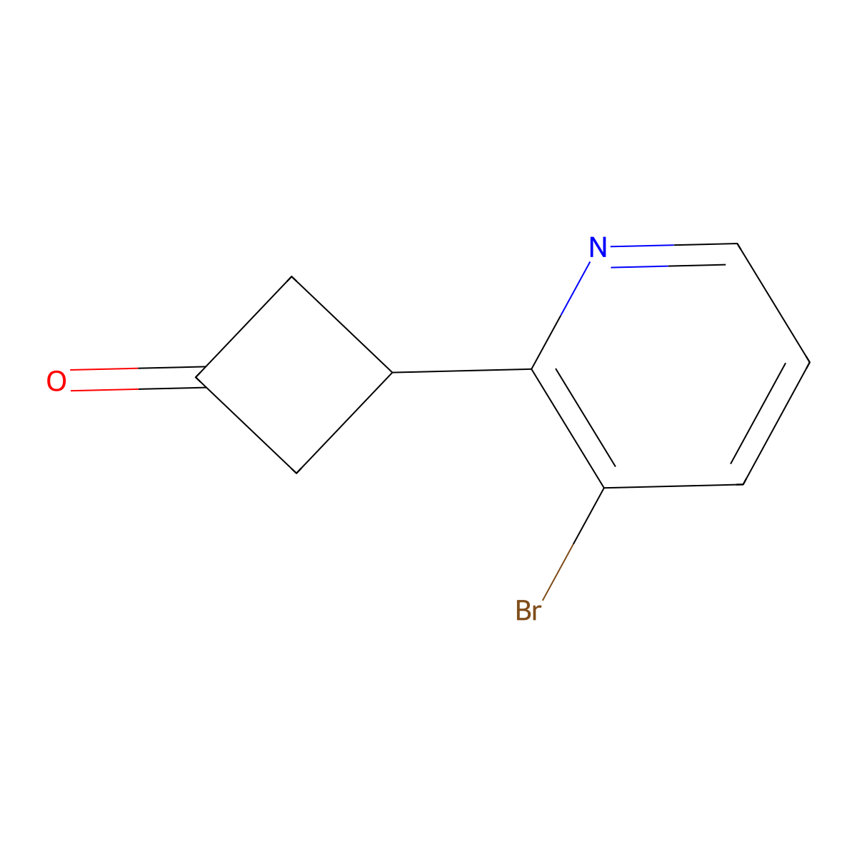 3-(3-Bromopyridin-2-yl)cyclobutan-1-one molecular structure, CAS 2356503-08-5