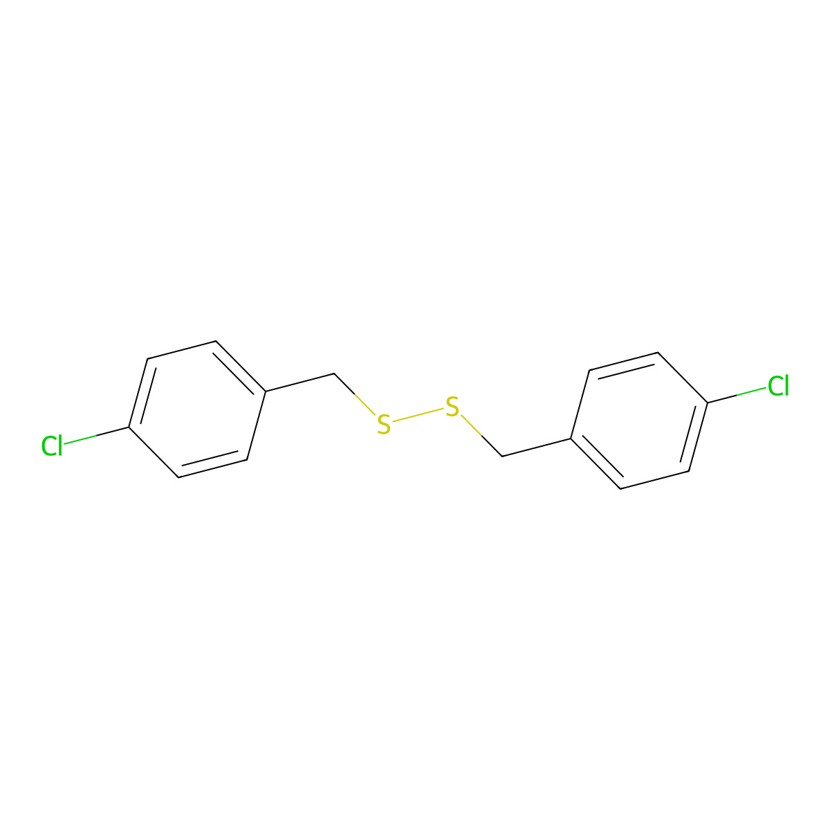 Di(4-chlorobenzyl) disulphide molecular structure, CAS 23566-17-8