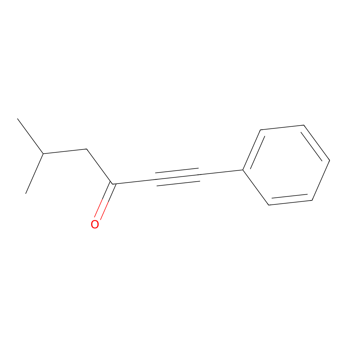 Isovalerylphenylacetylene molecular structure, CAS 23566-47-4