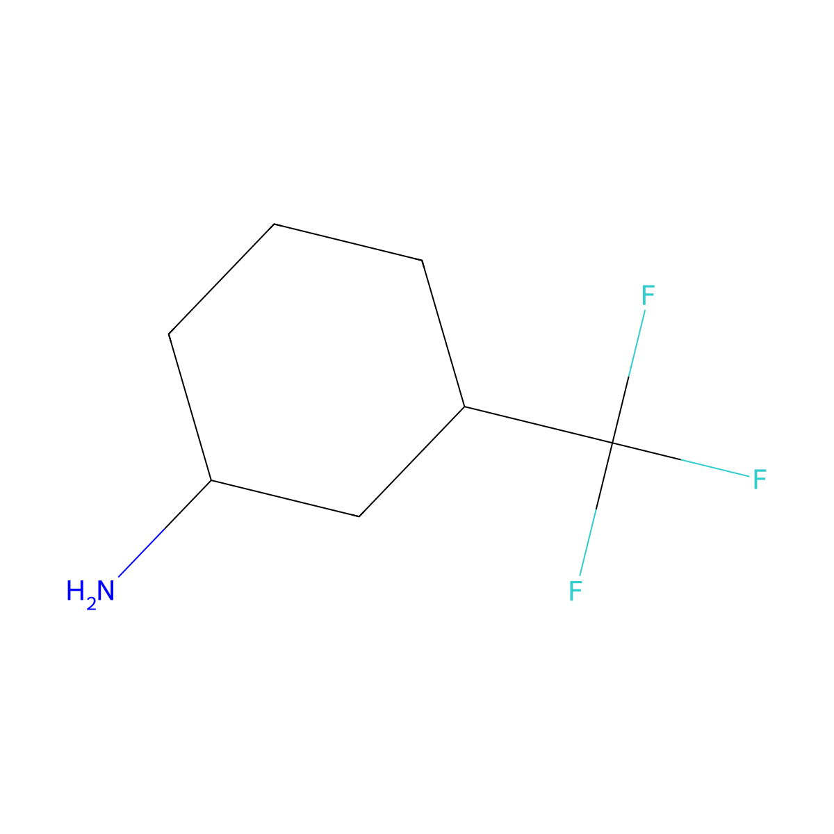 3-(Trifluoromethyl)cyclohexylamine (cis-and trans-mixture) molecular structure, CAS 23566-61-2