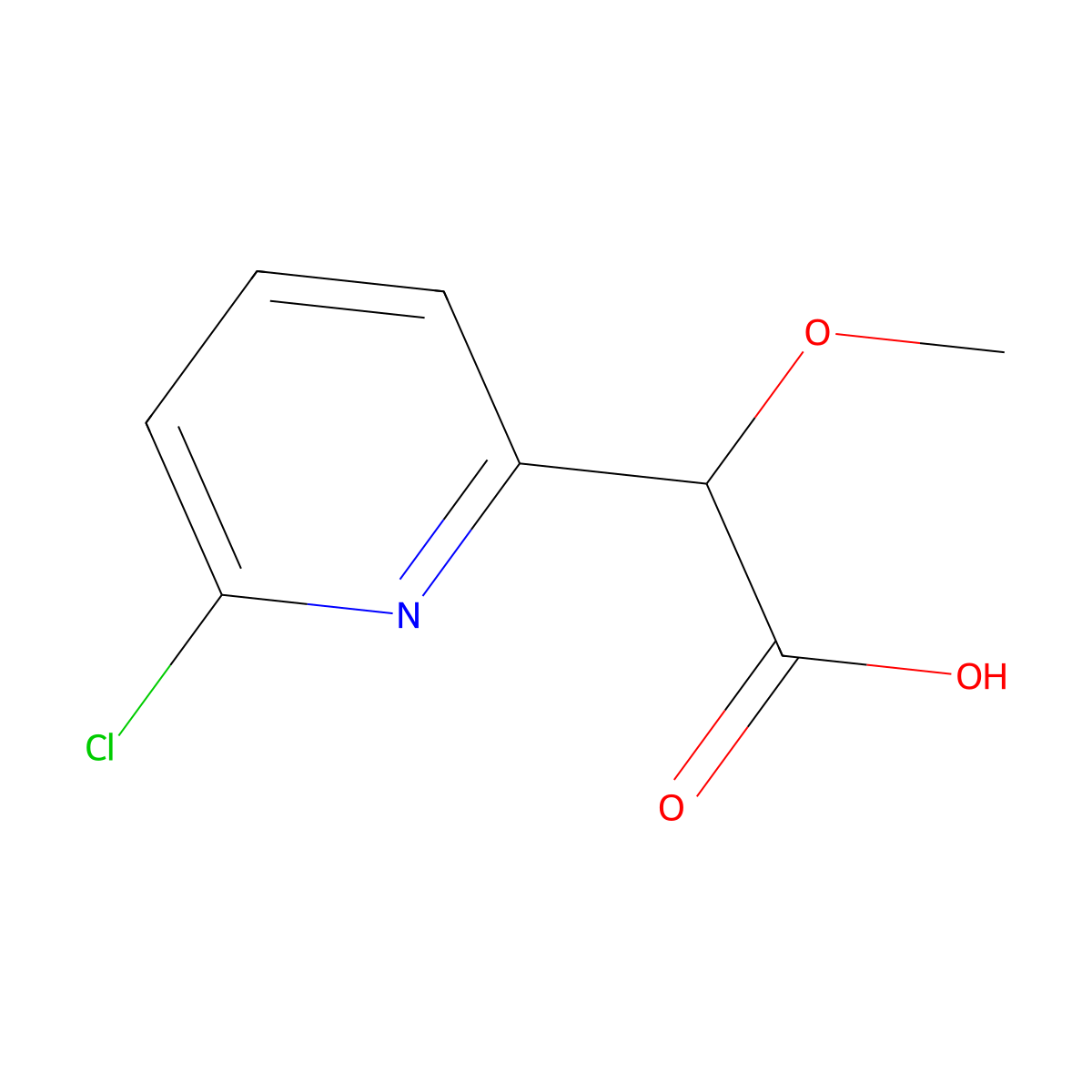 2-(6-Chloropyridin-2-yl)-2-methoxyacetic acid molecular structure, CAS 2356603-19-3