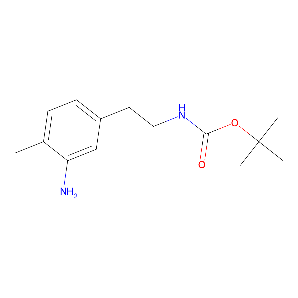 tert-butyl N-[2-(3-amino-4-methylphenyl)ethyl]carbamate molecular structure, CAS 2356684-70-1
