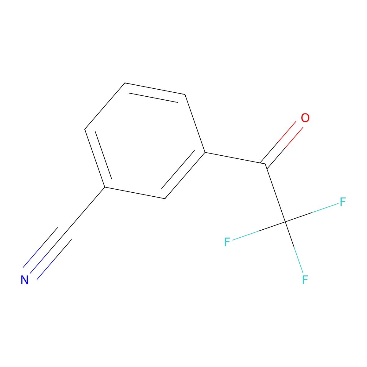 3-(2,2,2-Trifluoroacetyl)benzonitrile molecular structure, CAS 23568-85-6