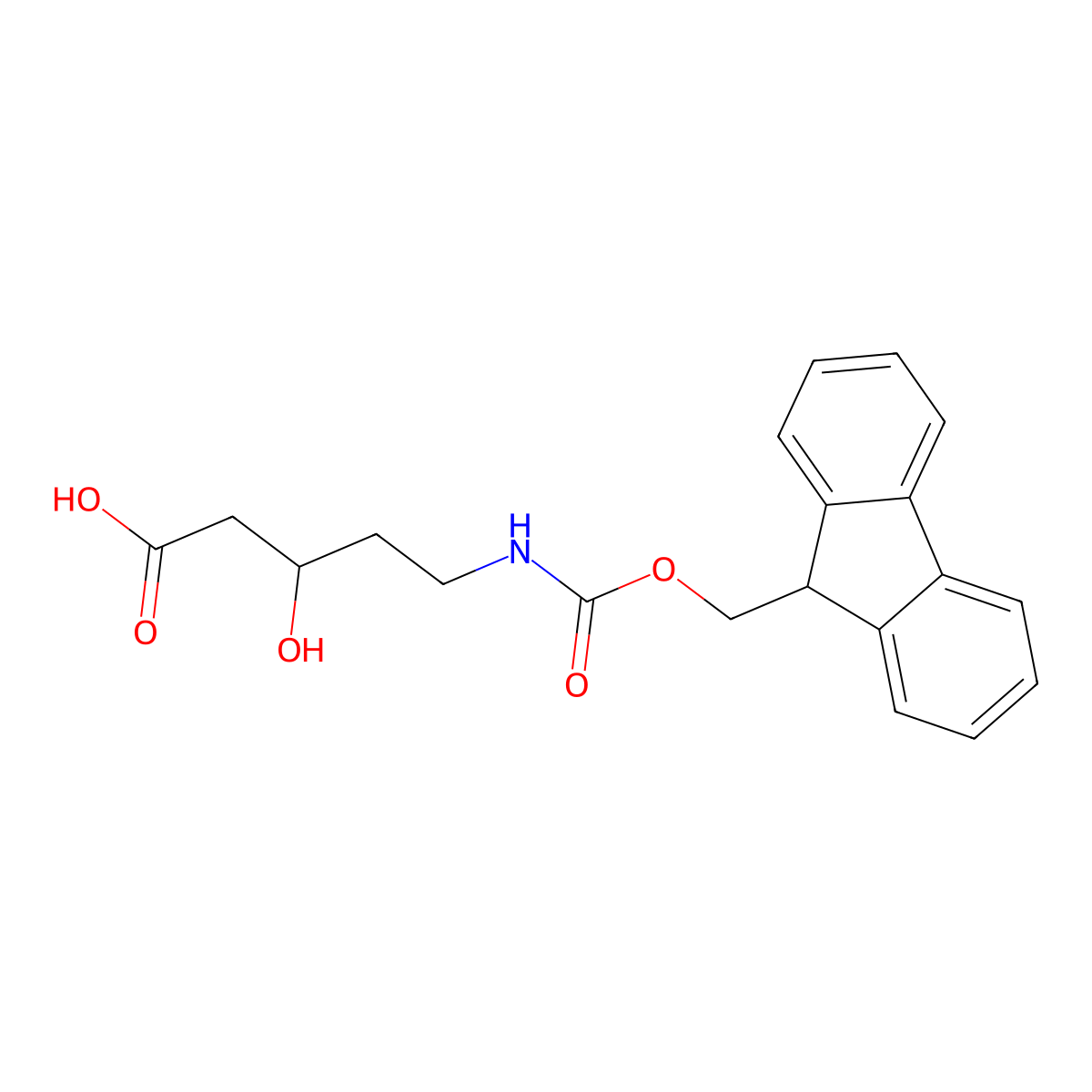 5-({[(9H-fluoren-9-yl)methoxy]carbonyl}amino)-3-hydroxypentanoic acid molecular structure, CAS 2356810-37-0