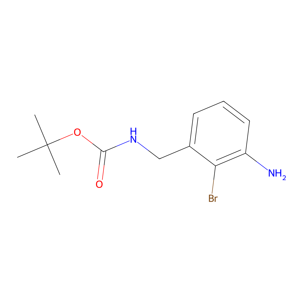 tert-butyl N-[(3-amino-2-bromophenyl)methyl]carbamate molecular structure, CAS 2356811-44-2