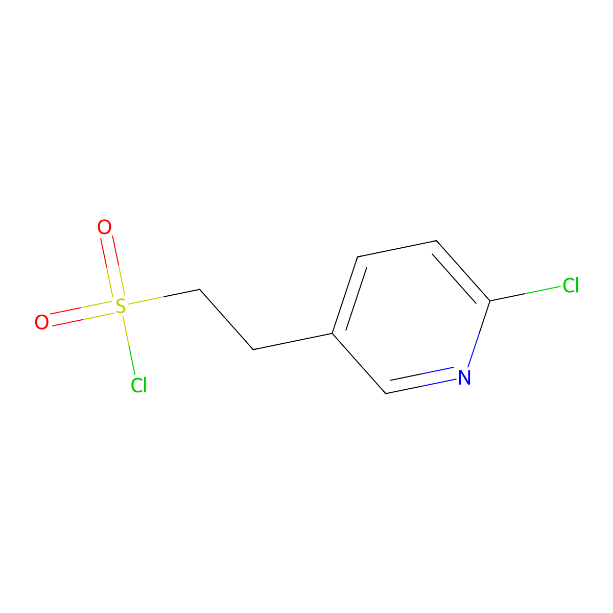 2-(6-Chloropyridin-3-yl)ethane-1-sulfonyl chloride molecular structure, CAS 2356814-10-1