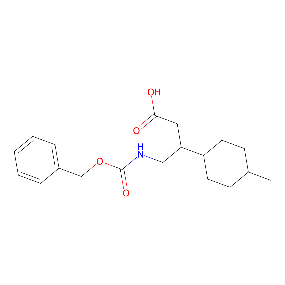 4-{[(Benzyloxy)carbonyl]amino}-3-(4-methylcyclohexyl)butanoic acid molecular structure, CAS 2356855-81-5