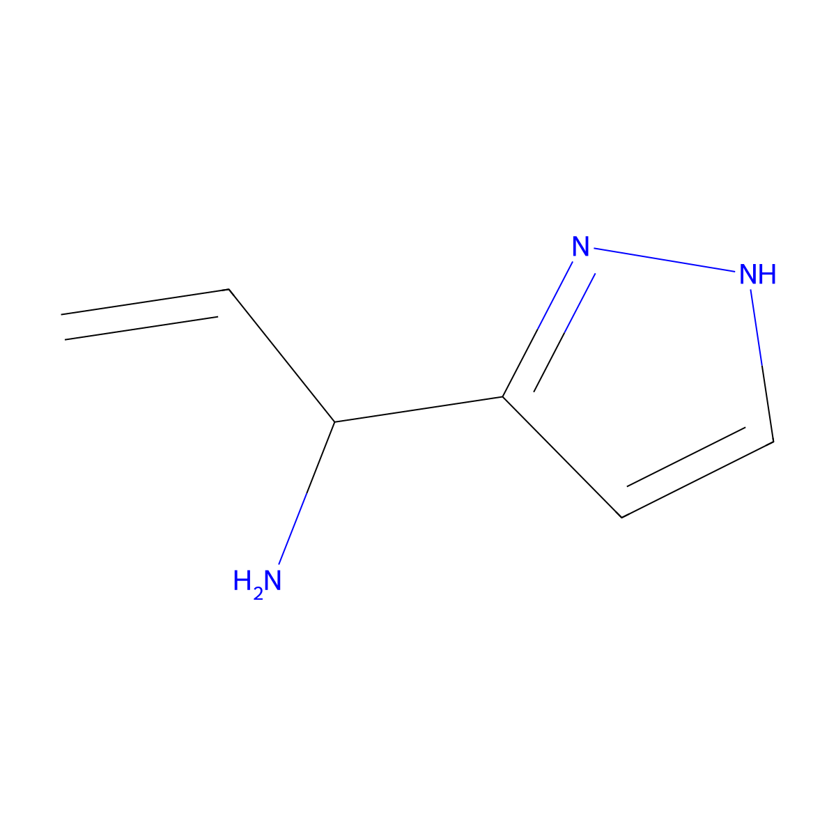 1-(1H-Pyrazol-3-yl)prop-2-en-1-amine molecular structure, CAS 2356859-71-5