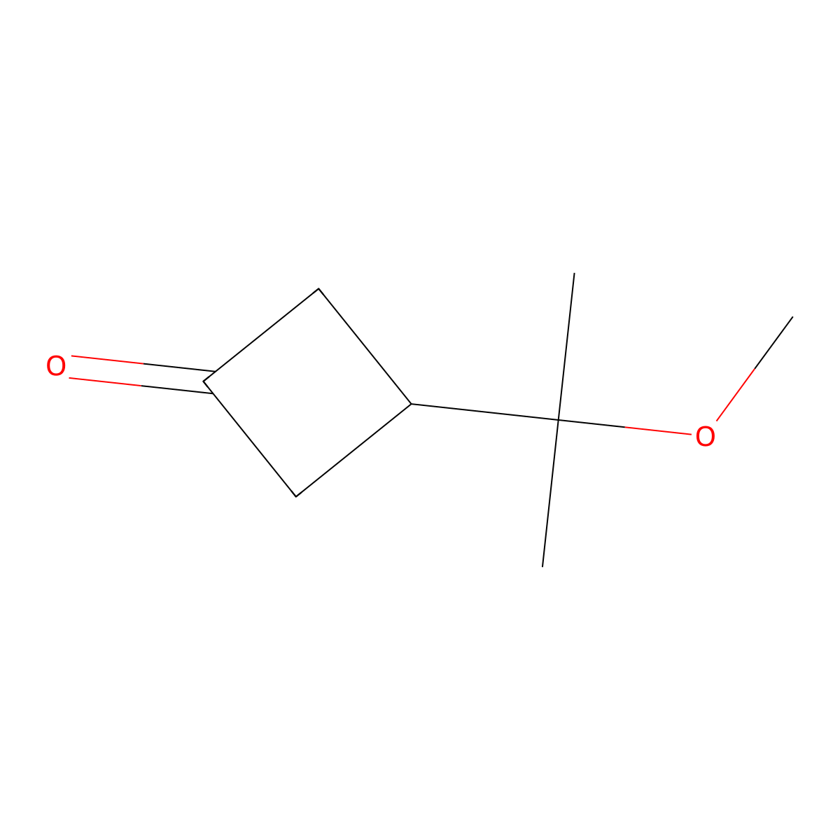 3-(2-Methoxypropan-2-yl)cyclobutan-1-one molecular structure, CAS 2356870-68-1