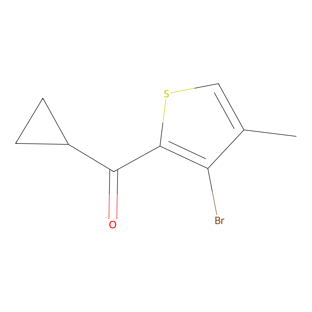 (3-Bromo-4-methylthiophen-2-yl)(cyclopropyl)methanone molecular structure, CAS 2356879-55-3