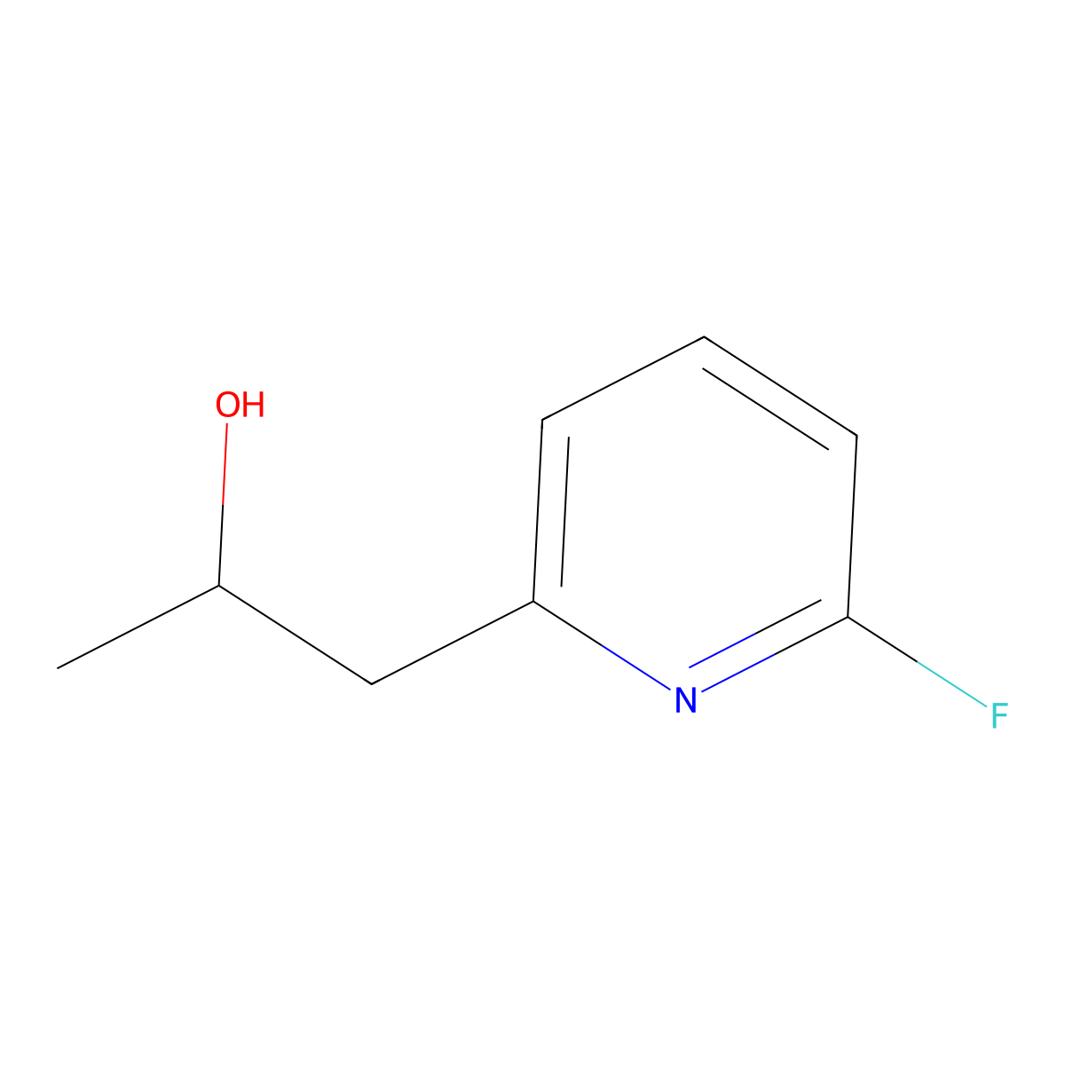 6-Fluoro-alpha-methyl-2-pyridineethanol molecular structure, CAS 2356962-04-2
