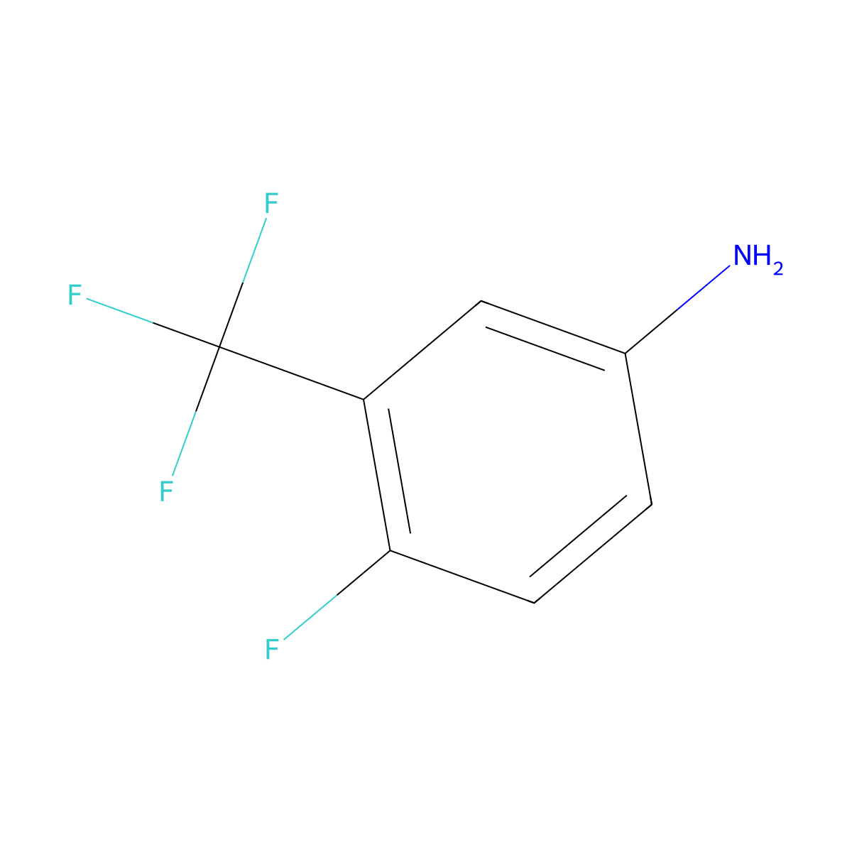 4-Fluoro-3-(trifluoromethyl)aniline molecular structure, CAS 2357-47-3