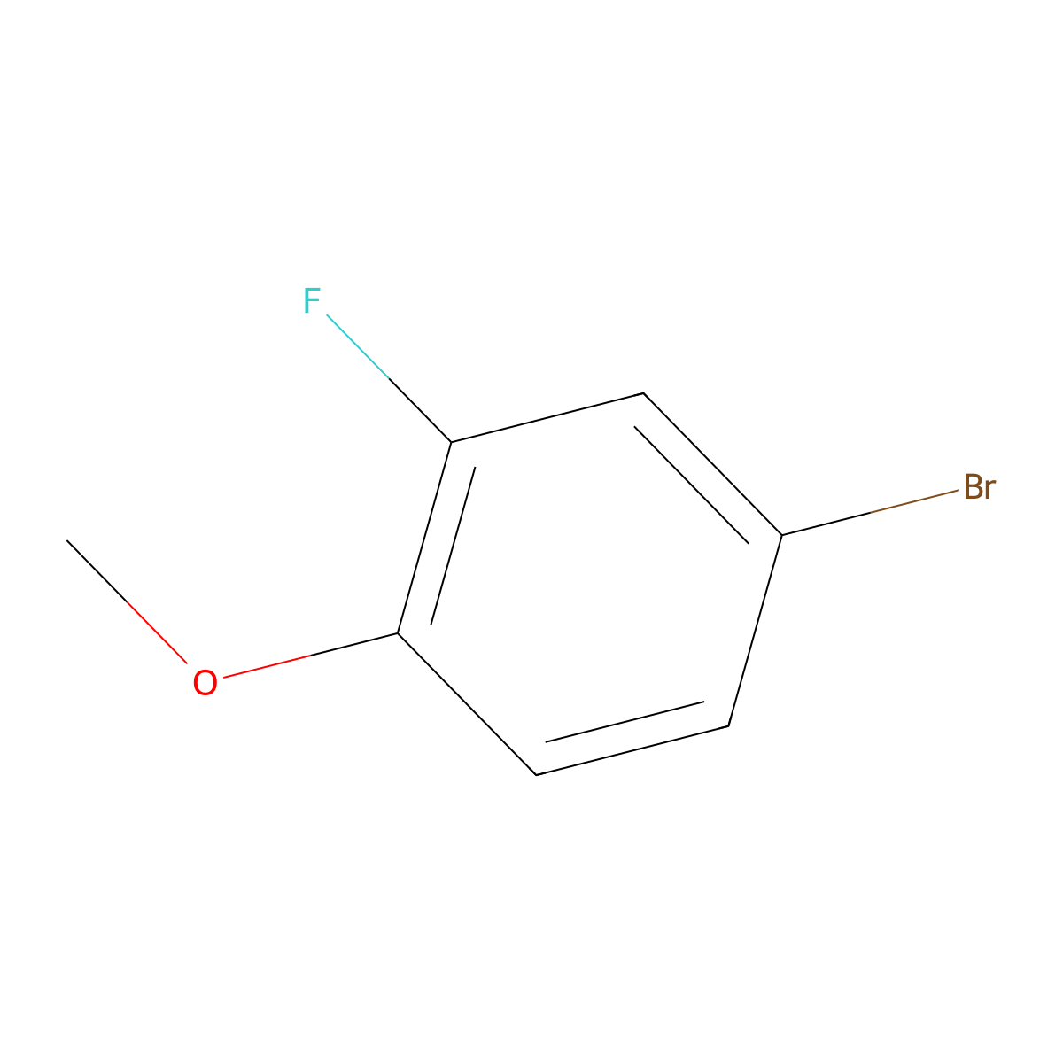 4-Bromo-2-fluoroanisole molecular structure, CAS 2357-52-0