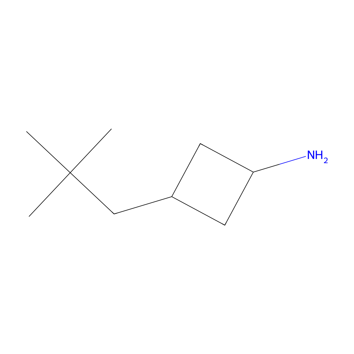 (1s,3r)-3-(2,2-Dimethylpropyl)cyclobutan-1-amine molecular structure, CAS 2357005-99-1