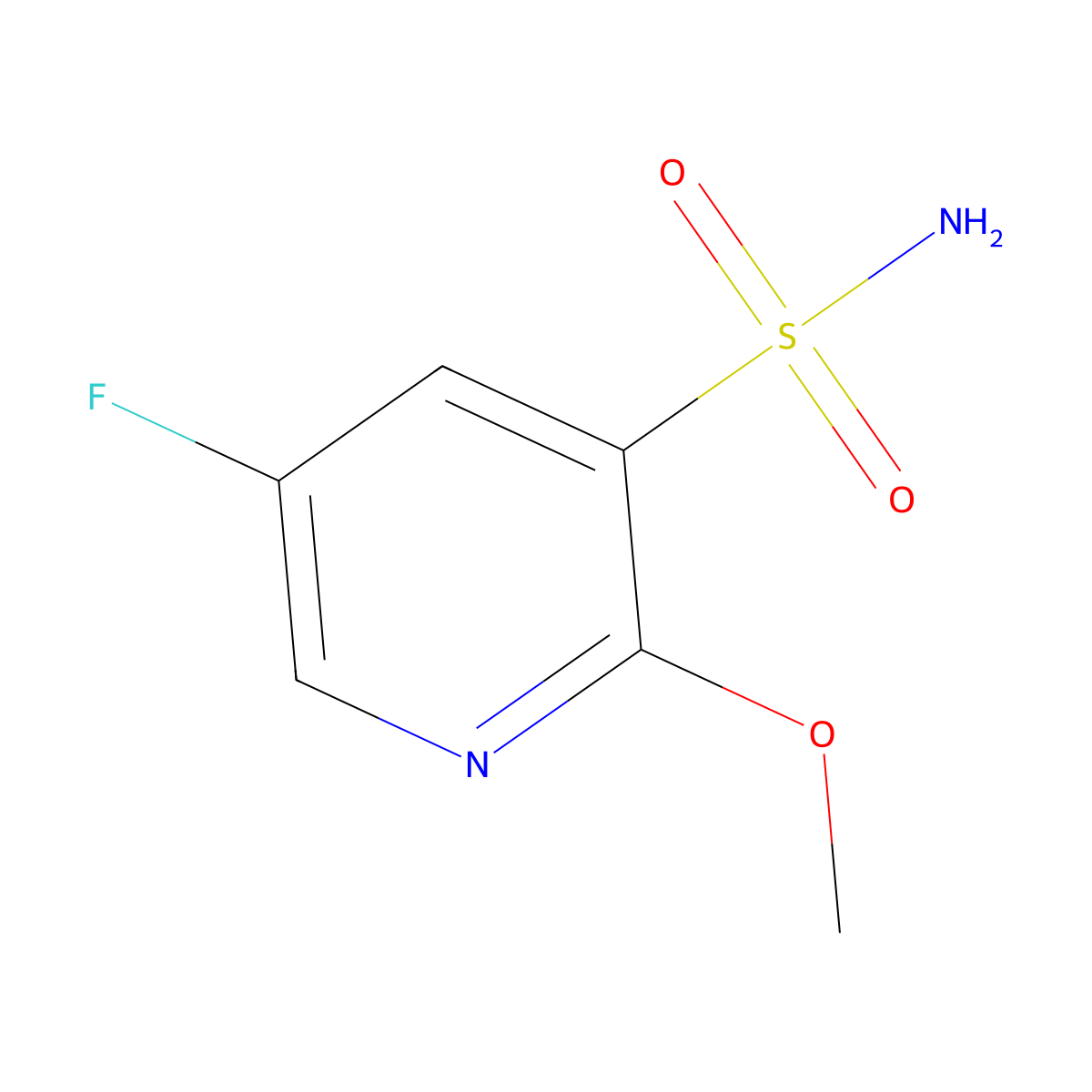 5-Fluoro-2-methoxypyridine-3-sulfonamide molecular structure, CAS 2357016-44-3