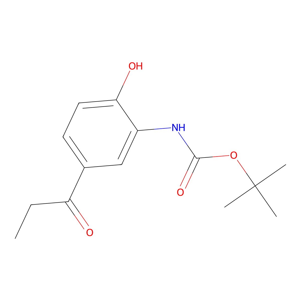tert-butyl N-(2-hydroxy-5-propanoylphenyl)carbamate molecular structure, CAS 2357055-54-8