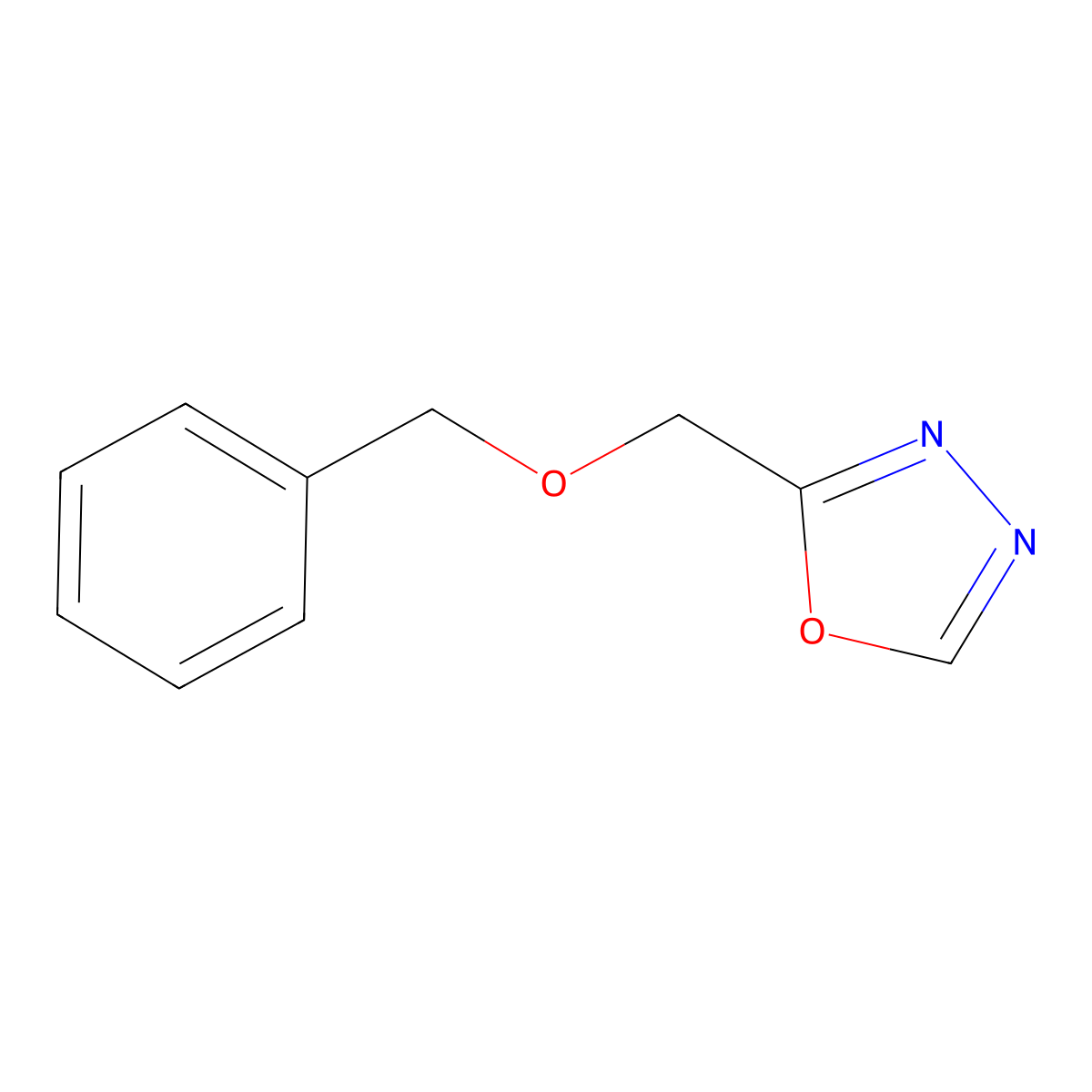 2-[(Benzyloxy)methyl]-1,3,4-oxadiazole molecular structure, CAS 23571-73-5