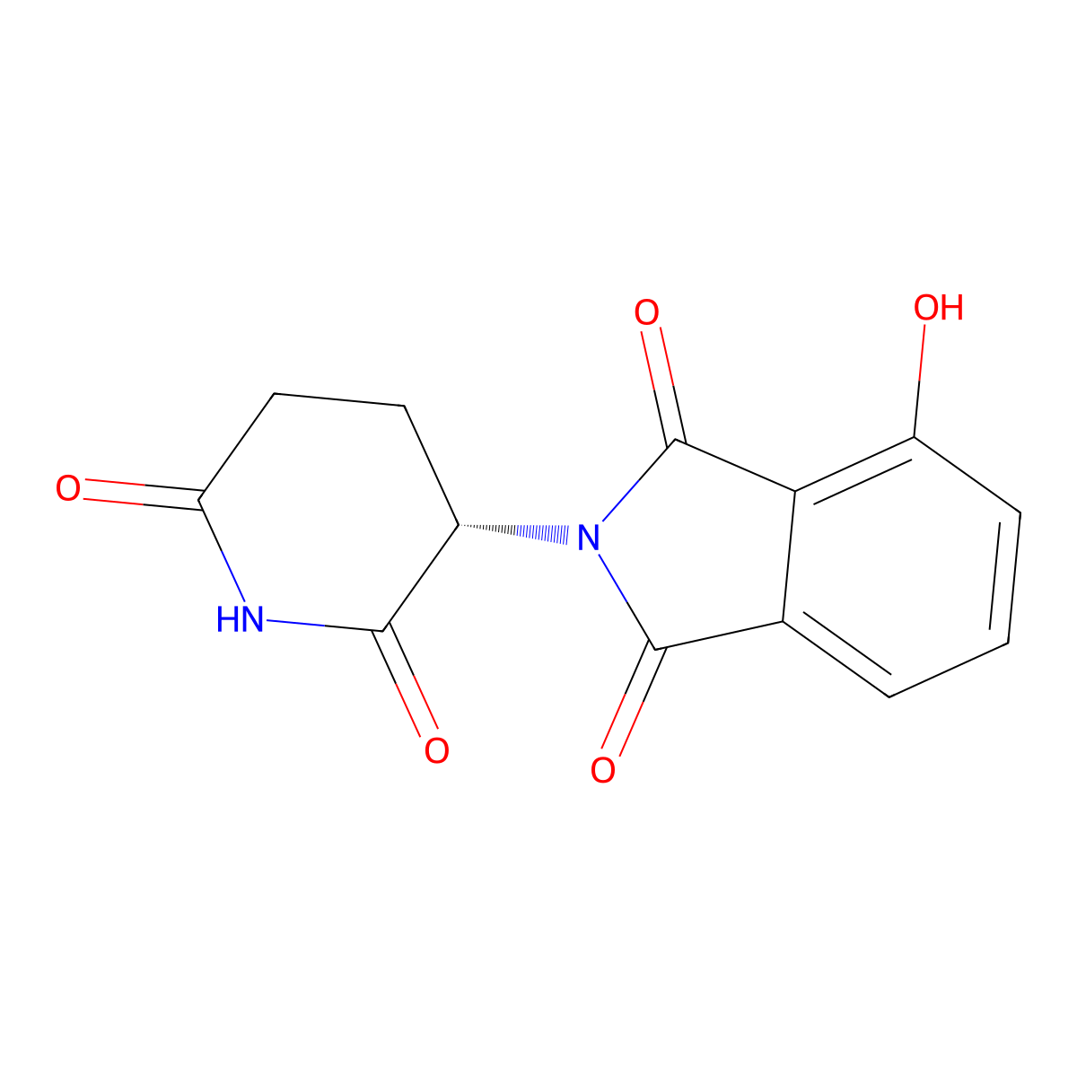(S)-2-(2,6-Dioxopiperidin-3-yl)-4-hydroxyisoindoline-1,3-dione molecular structure, CAS 2357105-36-1